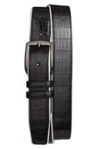 Men's Mezlan 'saratoga' Genuine Crocodile Leather Belt - Black