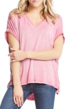 Women's Opening Ceremony Mixed Media Side Ruffle Tee