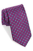 Men's Nordstrom Men's Shop Notting Hill Geometric Silk Tie, Size X-long - Pink