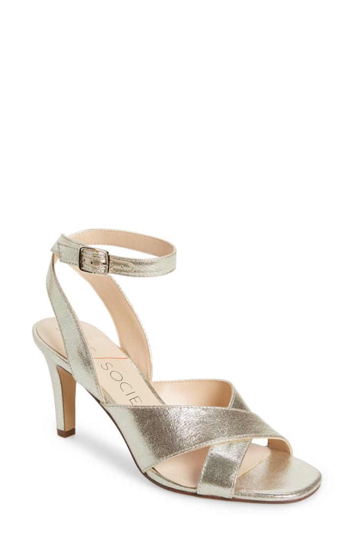 Women's Sole Society Cassidea Ankle Strap Sandal M - Metallic