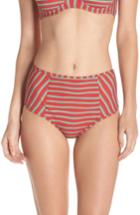 Women's Diane Von Furstenberg High Waist Swim Briefs, Size - Red