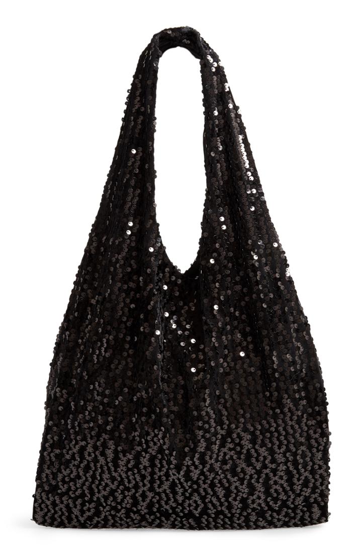 New Friends Colony Sequin Tote - Black