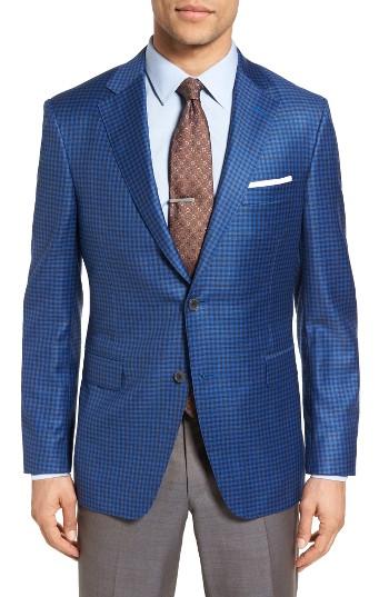 Men's Samuelsohn Bedford Classic Fit Check Wool Sport Coat R - Blue