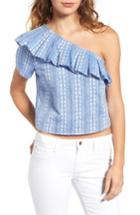 Women's Splendid Cotton One-shoulder Crop Top - Blue