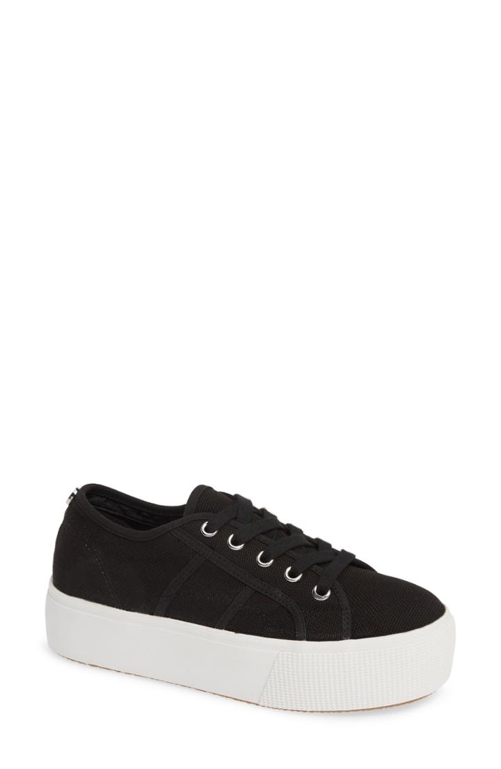 Women's Steve Madden Emmie Platform Sneaker .5 M - Black