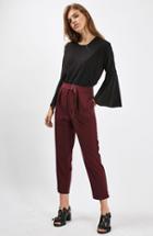 Women's Topshop Slider Utility Peg Trousers Us (fits Like 0) - Red