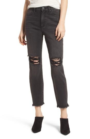 Women's One Teaspoon Legend Distressed Mom Jeans - Blue
