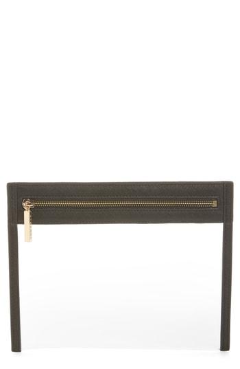 Truffle Small Clarity See Through Clutch - Black