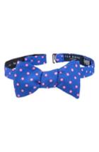 Men's Ted Baker London Paddington Dot Silk Bow Tie, Size - Blue