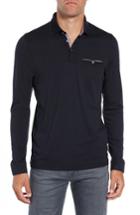 Men's Ted Baker London Loomie Slim Fit Tipped Long Sleeve Polo (m) - Blue