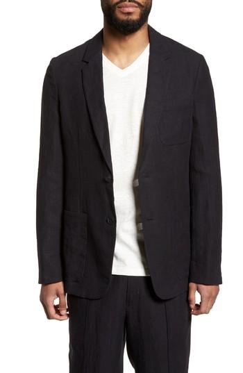 Men's Vince Slim Fit Hemp Blazer - Blue