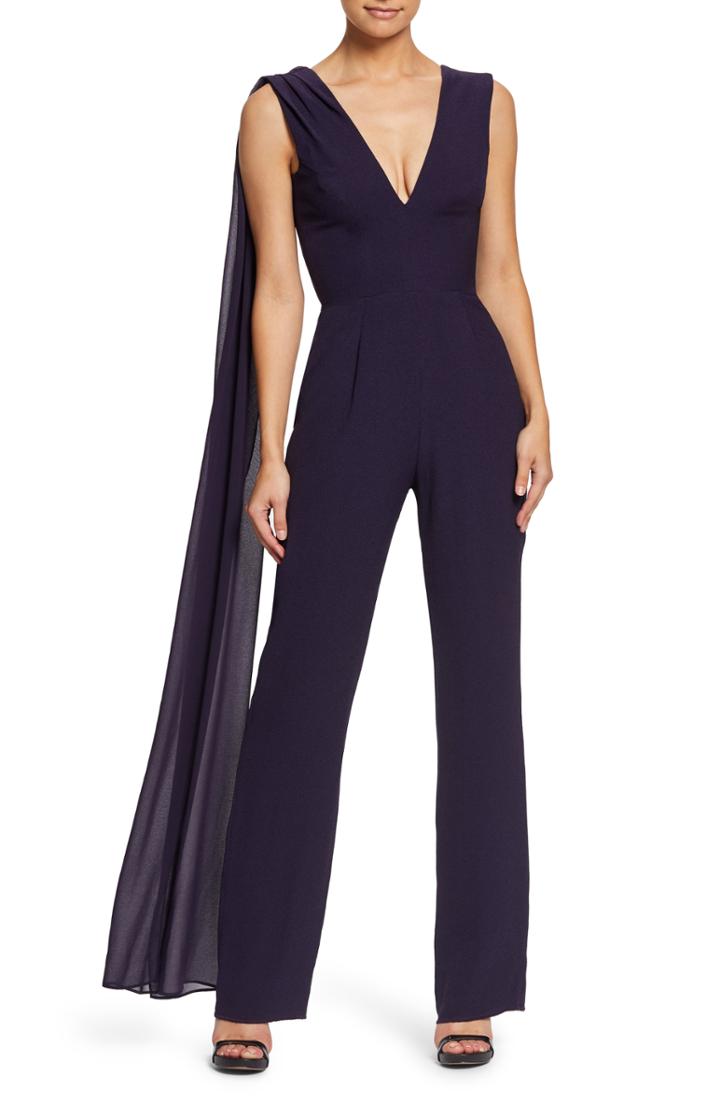 Women's Dress The Population Robbie Drape Jumpsuit - Purple