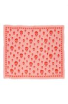 Women's Alexander Mcqueen Skull Modal & Silk Scarf, Size - Red