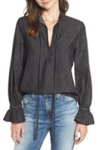 Women's Halogen Button Placket Blouse, Size - Blue/green