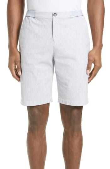 Men's Atm Anthony Thomas Melillo Elastic Waist Seersucker Shorts - Blue