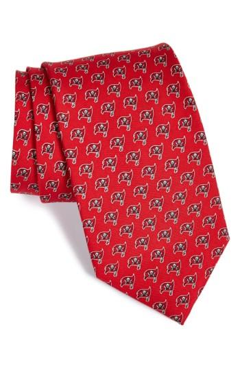 Men's Vineyard Vines 'tampa Bay Buccaneers - Nfl' Woven Silk Tie, Size - Red