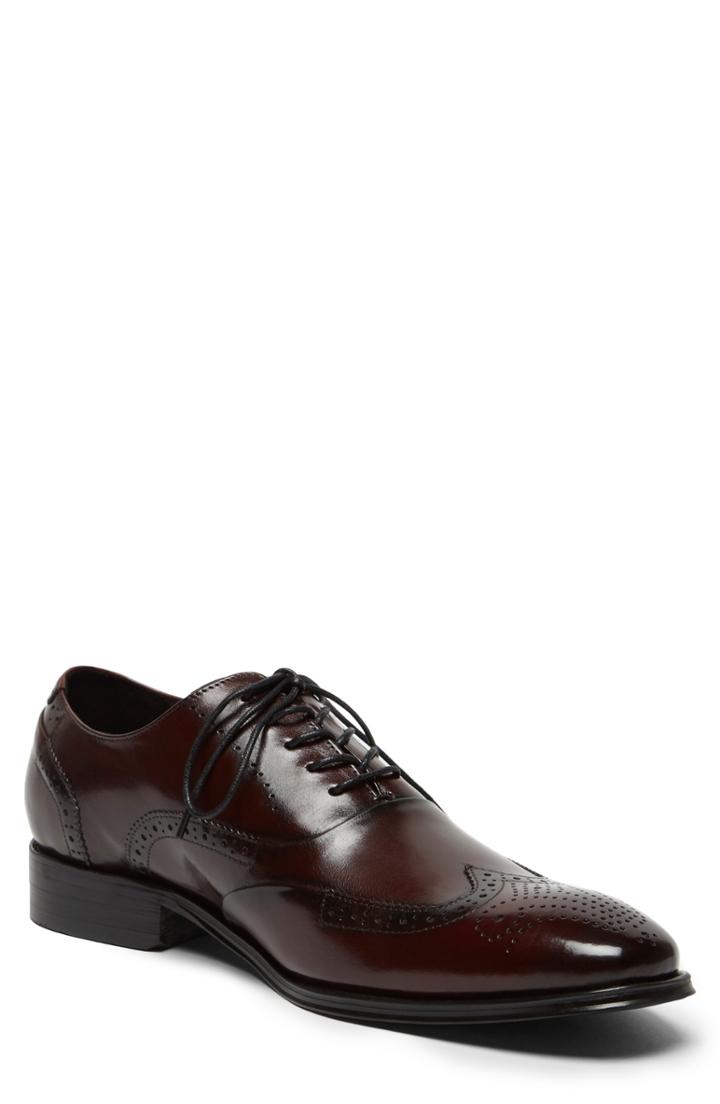 Men's Kenneth Cole New York Brant Wingtip M - Burgundy