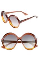 Women's Dior Bianca 58mm Round Sunglasses - Brown/ Orange