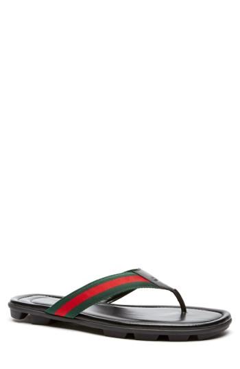 Men's Gucci Titan Flip Flop Us / 7uk - Black