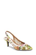 Women's J. Renee Galenia Perforated Floral Slingback Pump Aa - Pink