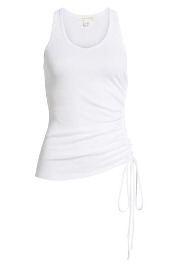 Women's Treasure & Bond Ribbed Side Cinch Tank - White