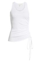 Women's Treasure & Bond Ribbed Side Cinch Tank - White