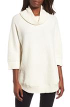 Women's Chaus Cowl Neck Shirttail Hem Sweater - White