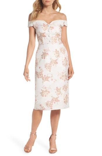 Women's Gal Meets Glam Collection Ethel Off The Shoulder Sheath Dress - Pink
