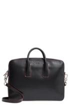 Lodis Cadee Leather Convertible Laptop Crossbody Bag - Black