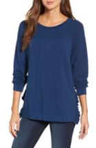 Women's Pleione Ruffle Trim Sweatshirt, Size - Blue
