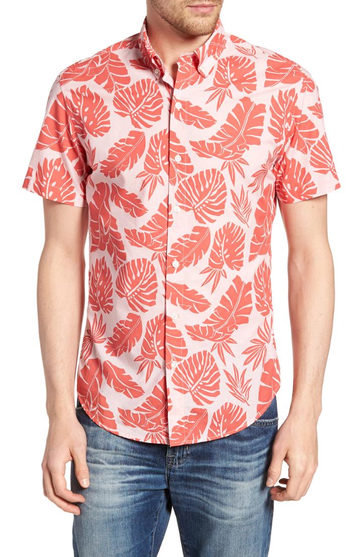 Men's Bonobos Riviera Slim Fit Palm Print Sport Shirt