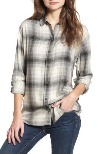 Women's Obey Sky Plaid Shirt - Grey
