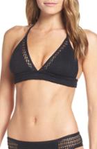Women's La Blanca Crochet Crossback Bikini Top - Black
