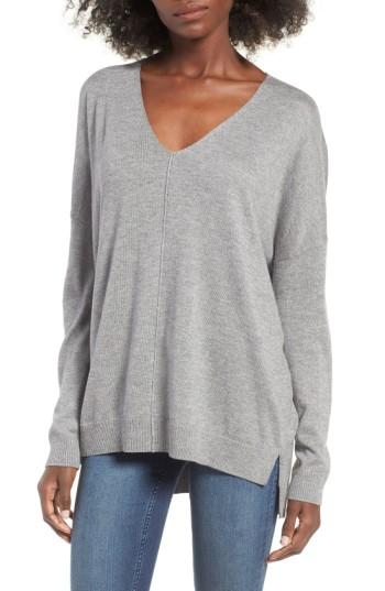 Women's Leith V-neck Sweater, Size - Grey