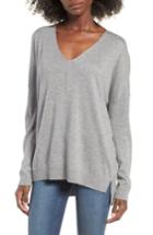 Women's Leith V-neck Sweater, Size - Grey