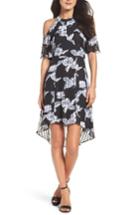 Women's Julia Jordan Print Cold Shoulder Dress - Black