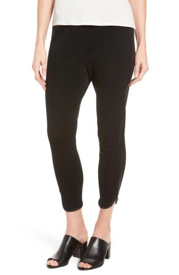 Women's Ming Wang Faux Leather Trim Leggings