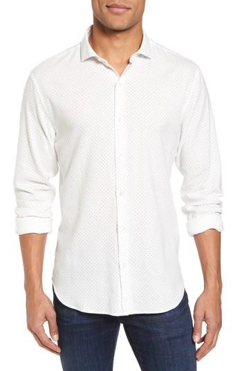 Men's Bonobos Slim Fit Dot Sport Shirt - White