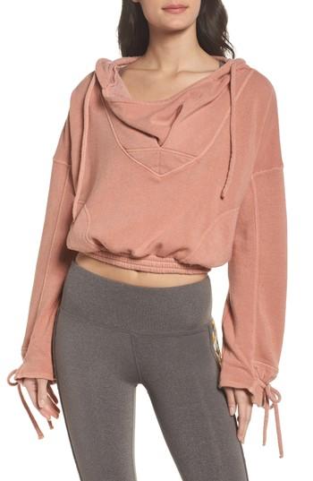 Women's Free People Ojai Crop Hoodie - Pink