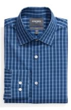 Men's Bonobos Wright Trim Fit Stretch Check Dress Shirt .5 - 32 - Blue