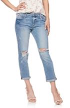 Women's Paige Brigitte Ripped Crop Boyfriend Jeans - Blue