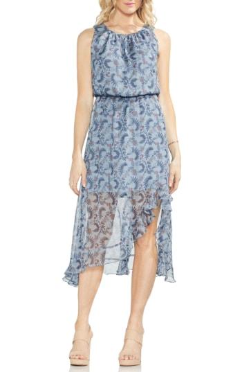 Women's Vince Camuto Boutique Floral Midi Blouson Dress - Blue