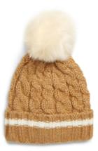 Women's Shiraleah Toni Hat With Faux Fur Pom - Beige