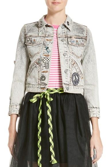 Women's Marc Jacobs Overdye Bleach Denim Jacket