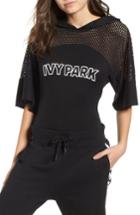 Women's Ivy Park Mesh Panel Hoodie Bodysuit - Black