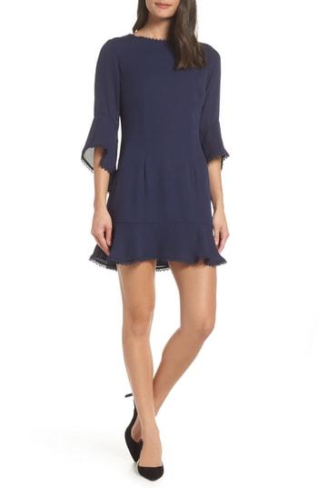 Women's Bb Dakota Flounce Hem Crepe Dress - Black