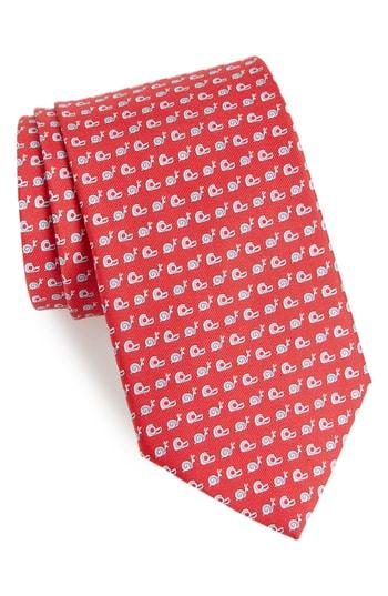 Men's Salvatore Ferragamo Fancy Print Silk Tie, Size - Red