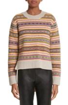 Women's Stella Mccartney Shetland Wool Fair Isle Sweater Us / 36 It - Beige