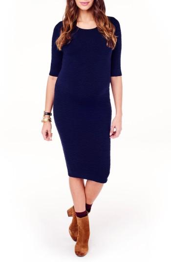 Women's Ingrid & Isabel Sweater Knit Maternity Sheath Dress - Blue