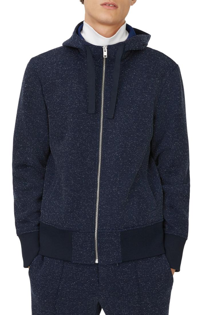 Men's Club Monaco Zip Hoodie - Blue